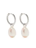 Missoma pearl hoop earrings - Silver