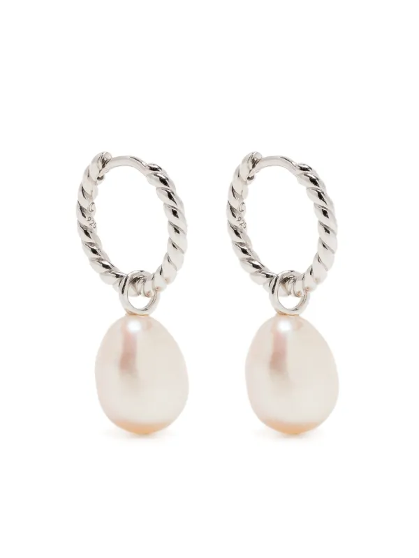 Missoma パール フープピアス | シルバートーン | FARFETCH JP