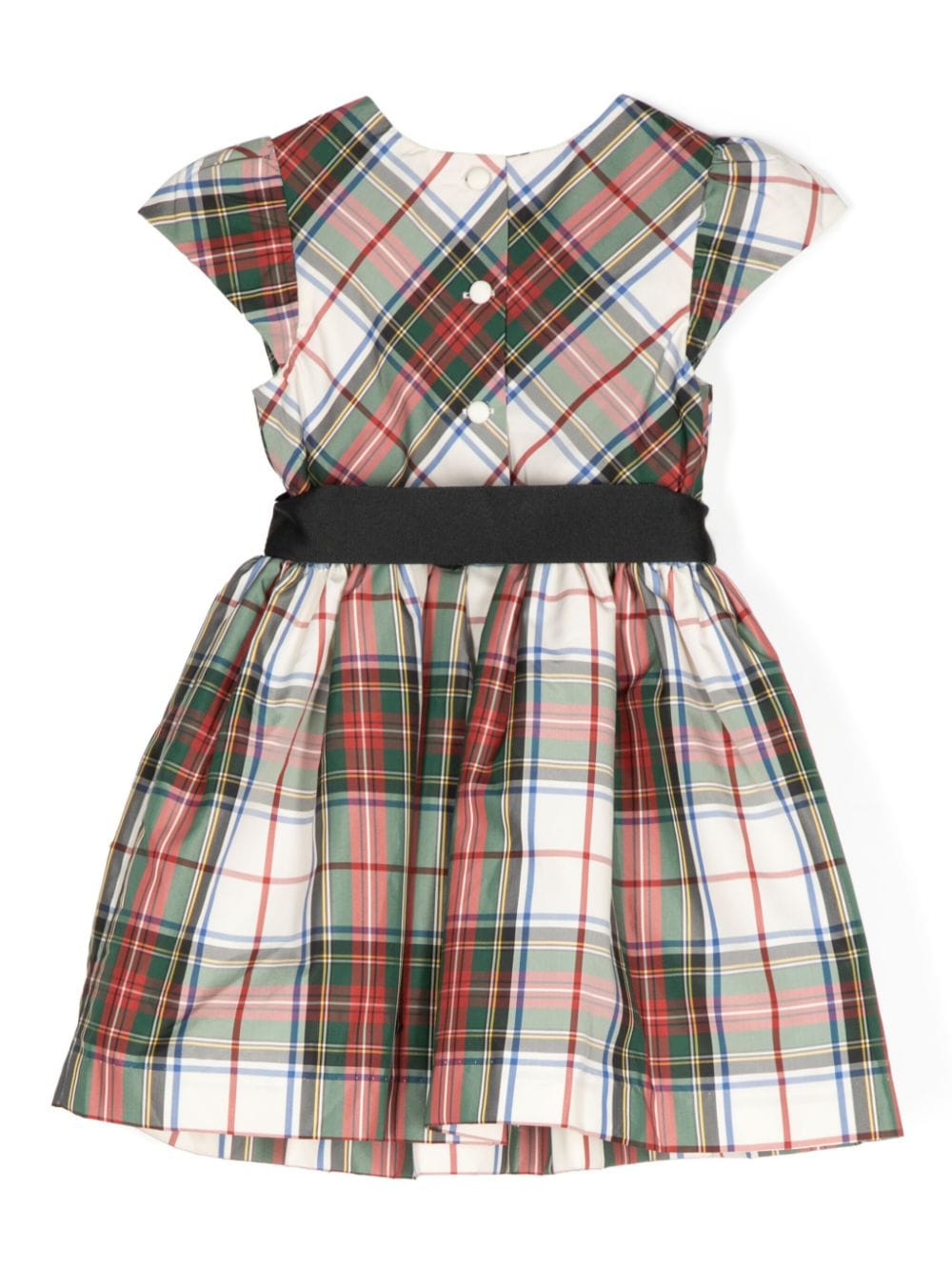 ZIMMERMANN Kids bow-embellished plaid dress - Wit