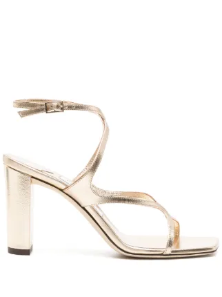 Jimmy Choo Azie 85 Sandals | Gold | FARFETCH