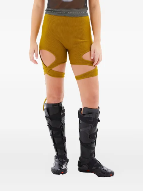 Ottolinger tie-detail ribbed shorts