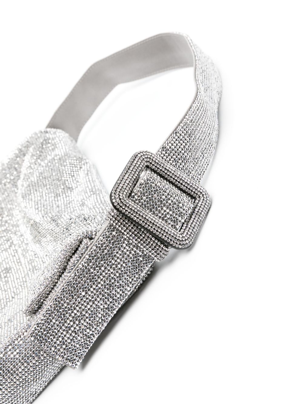 Shop Benedetta Bruzziches Vitty Rhinestoned Shoulder Bag In Silver