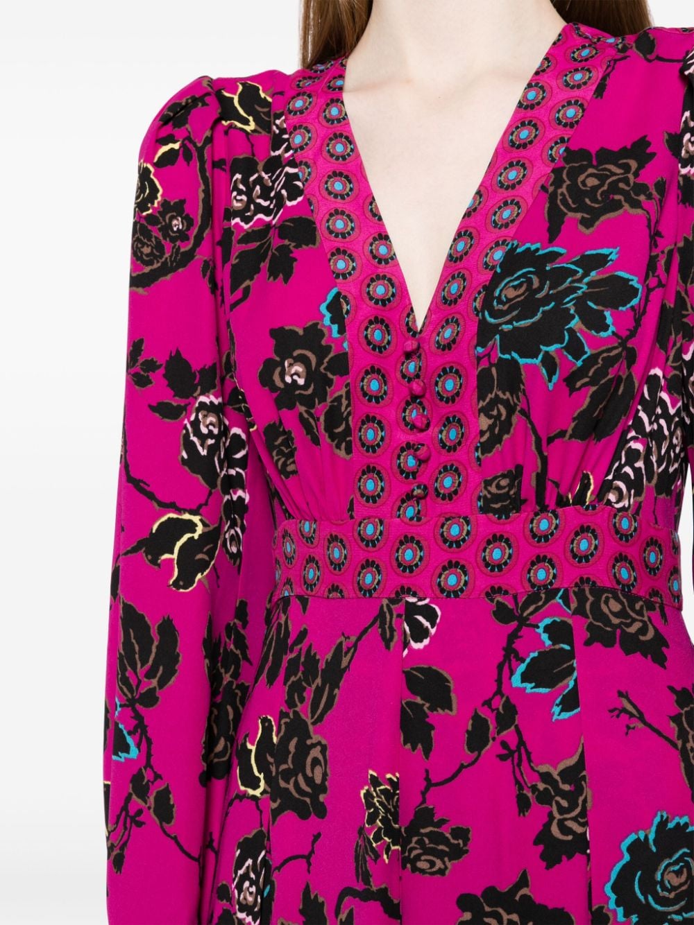 DVF Diane von Furstenberg Anjiali maxi-jurk met bloemenprint Roze
