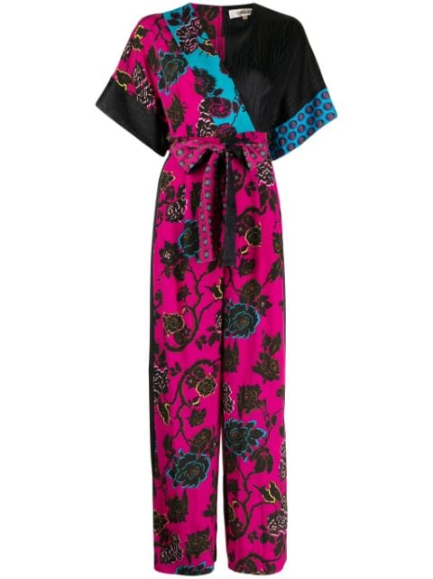 DVF Diane von Furstenberg Rinna panelled wrap jumpsuit