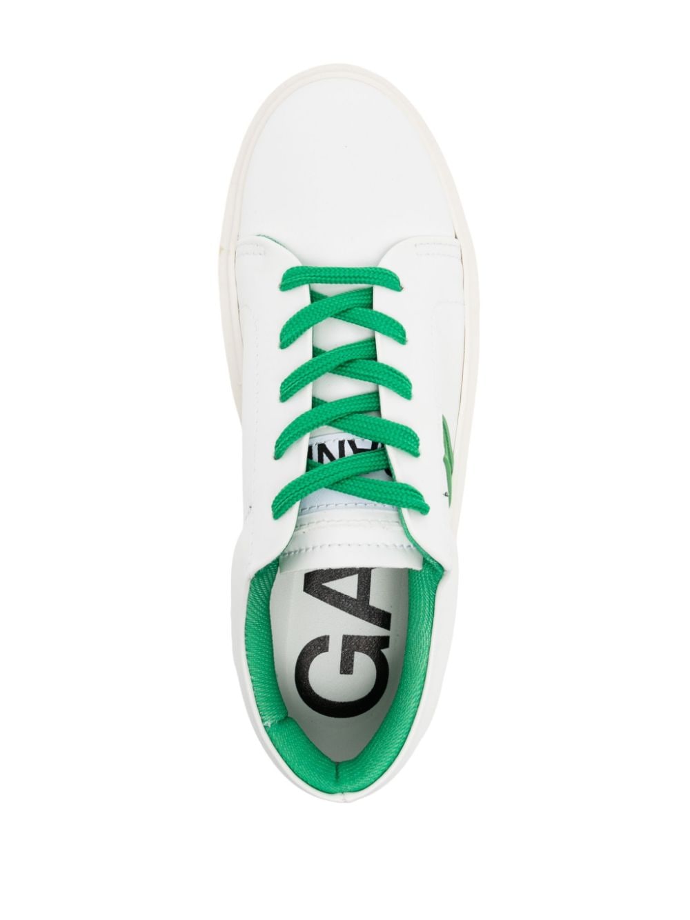 Shop Ganni Sporty Mix Sneakers In White
