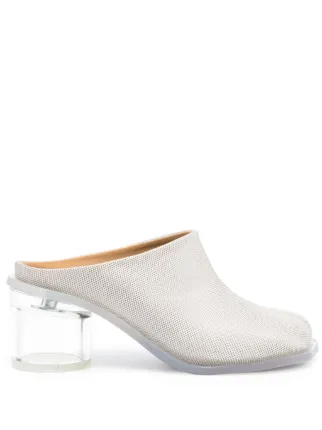MM6 Maison Margiela Anatomic Transparent 60mm Mules | Neutrals