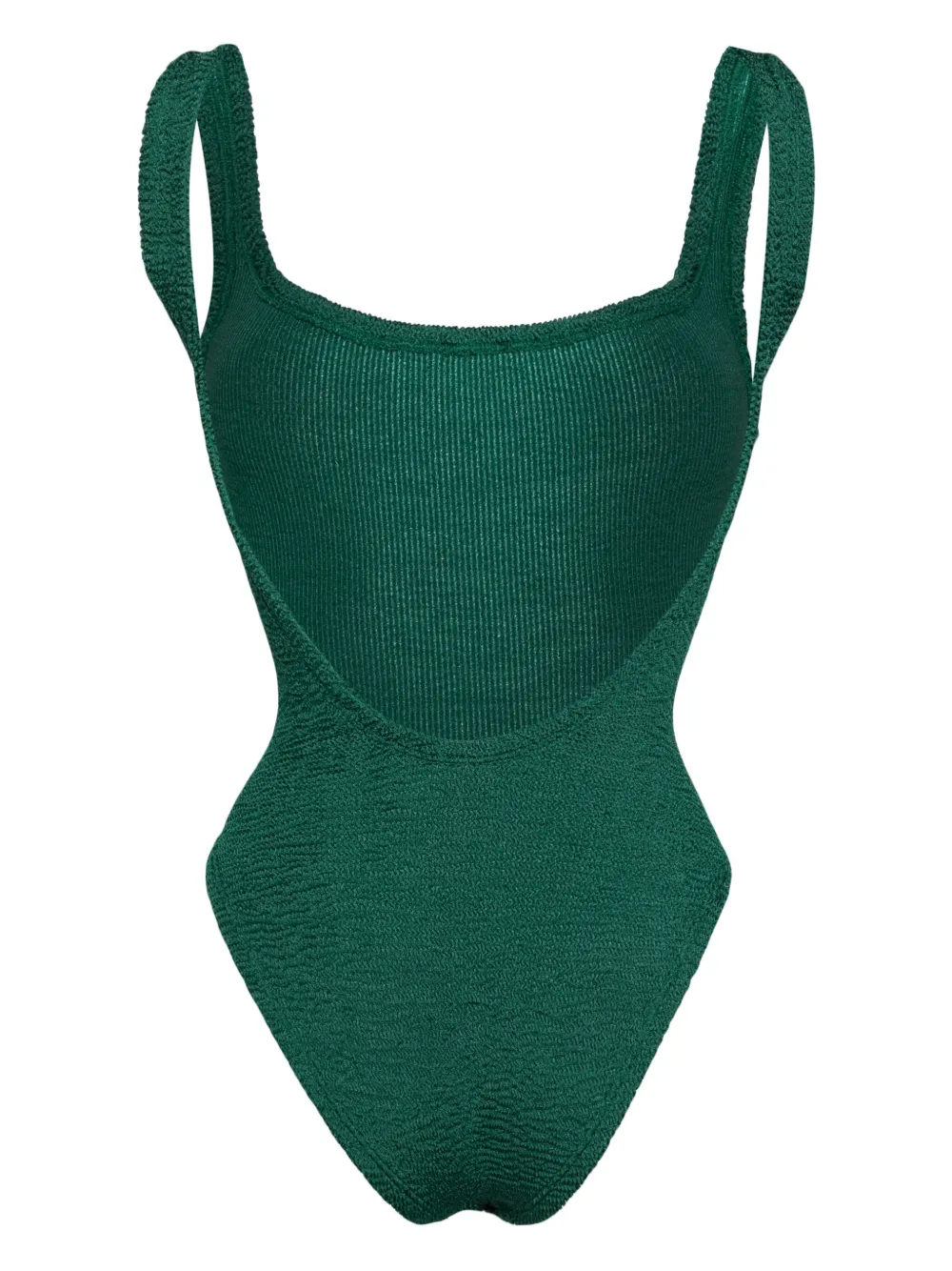 Hunza G Maillot De Bain a Encolure Carree Vert FARFETCH FR