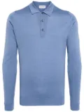 John Smedley long-sleeve wool polo shirt - Blue