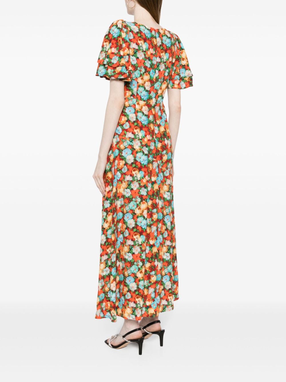 Shop Kitri Tallulah Floral-print Maxi Dress In Mehrfarbig