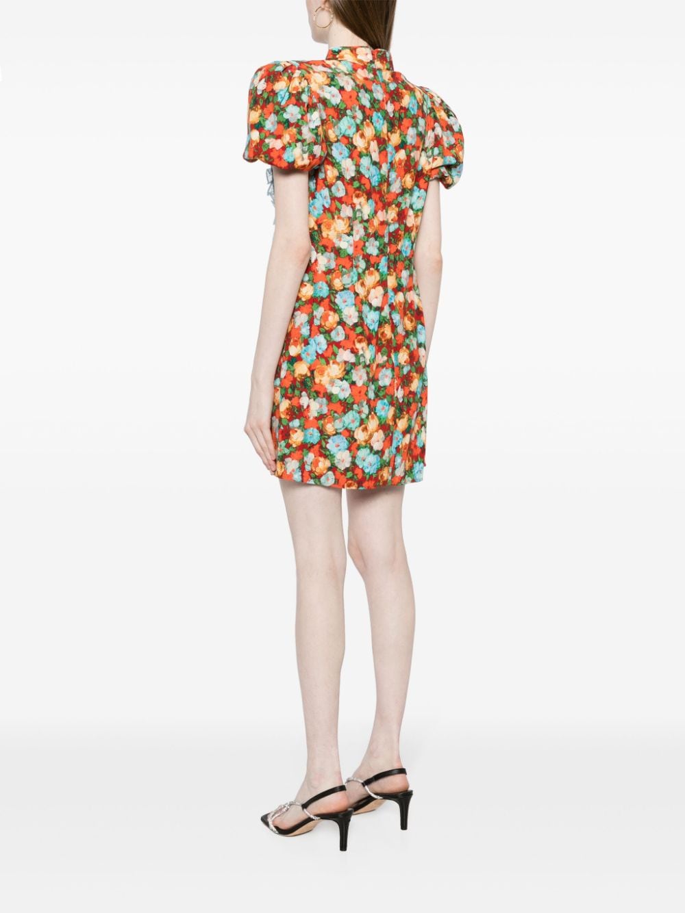 Shop Kitri Philippa Floral-print Minidress In Multicolour