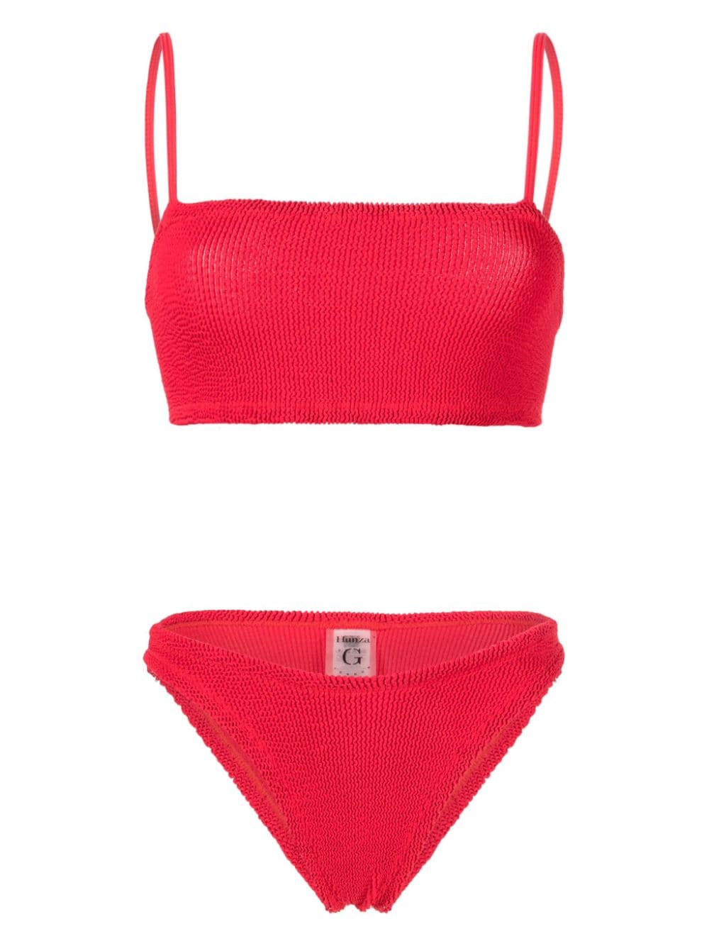 melissa odabash bikini gigi à effet froissé - rouge