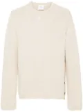 Courrèges buttoned-slit cotton-linen jumper - Neutrals