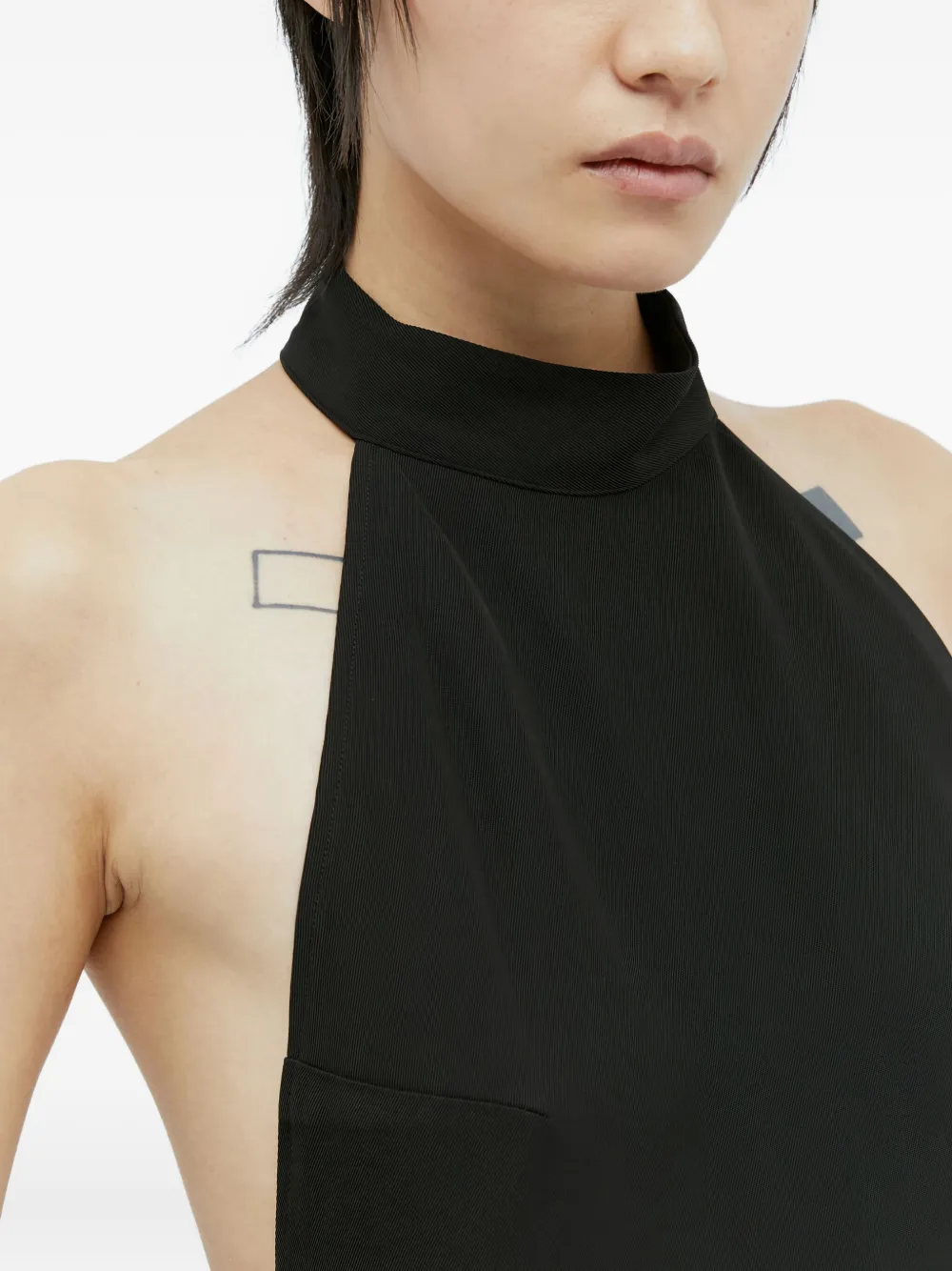 St. Agni halterneck open-back top Zwart