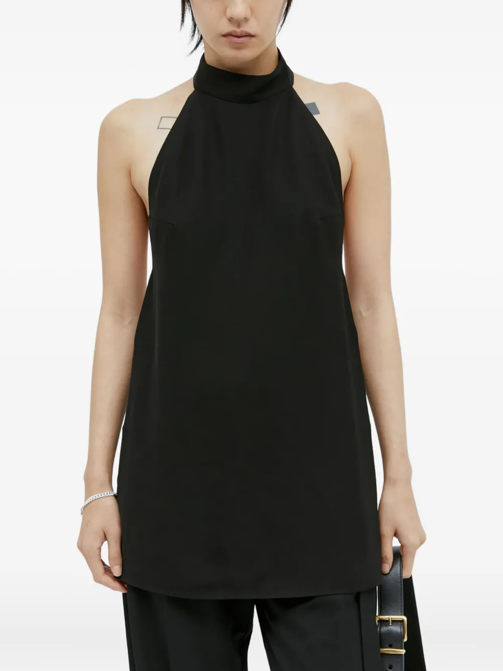St. Agni halterneck open-back top | Black | Image 1