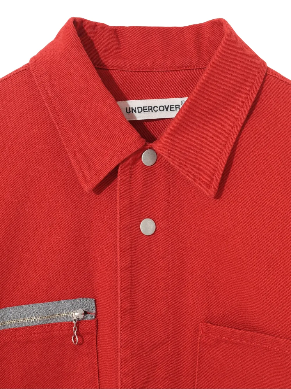 Undercover Katoenen twill jack Rood