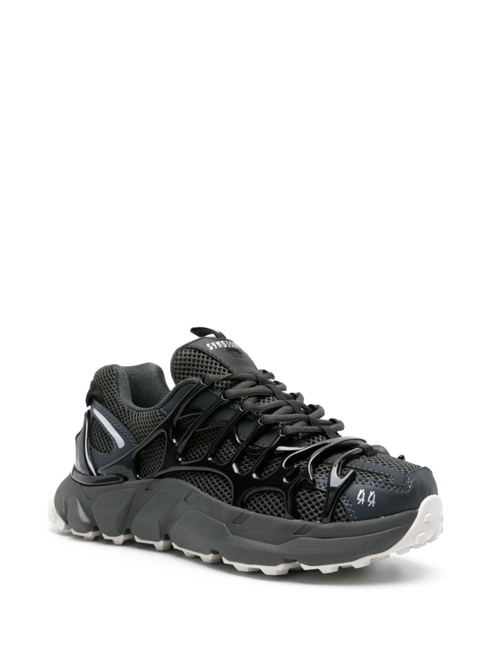 Shop 44 Label Group Symbiont 2 Caged Chunky Sneakers In Black