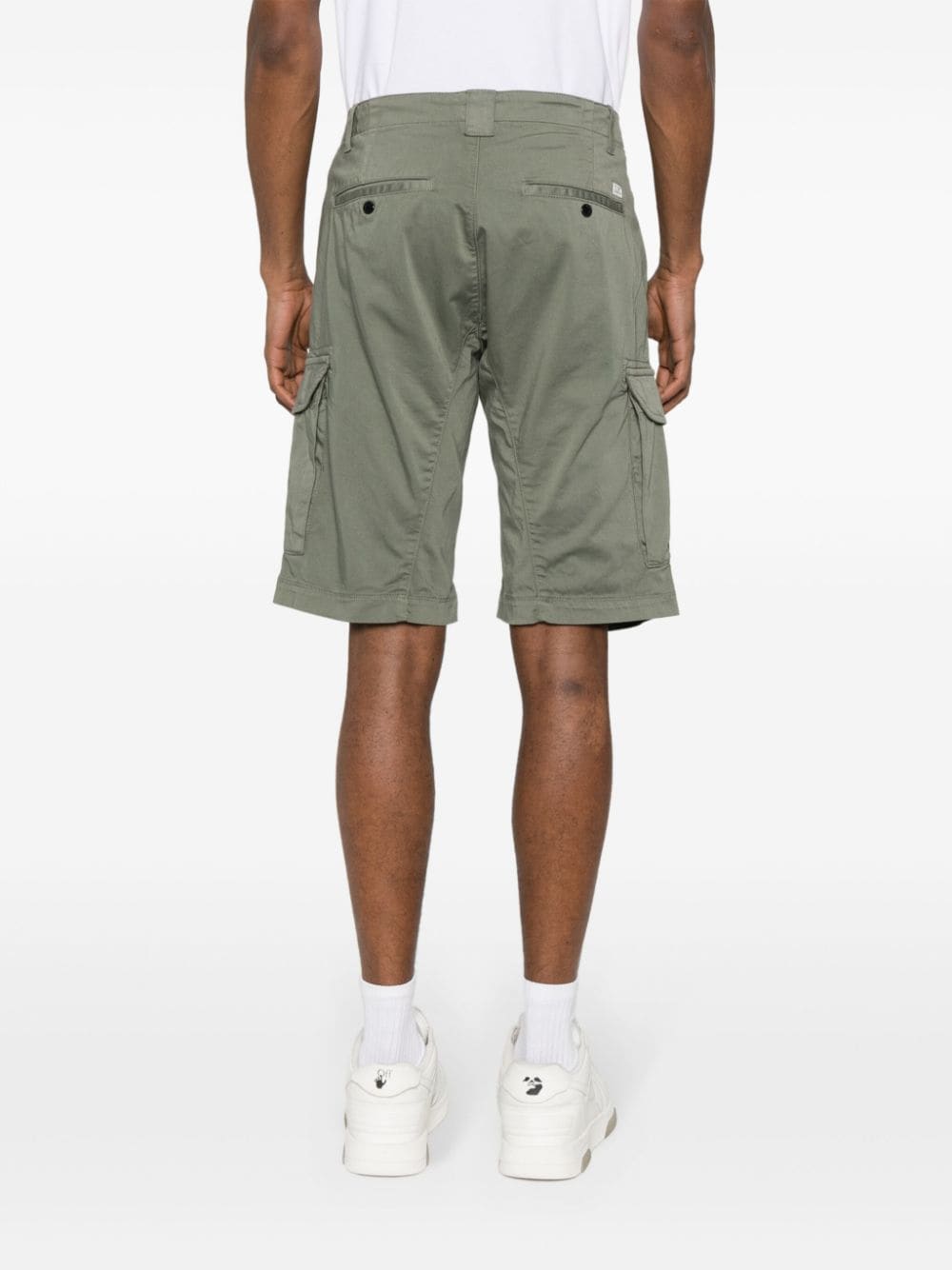 Shop C.p. Company Lens-detail Cargo Shorts In Green