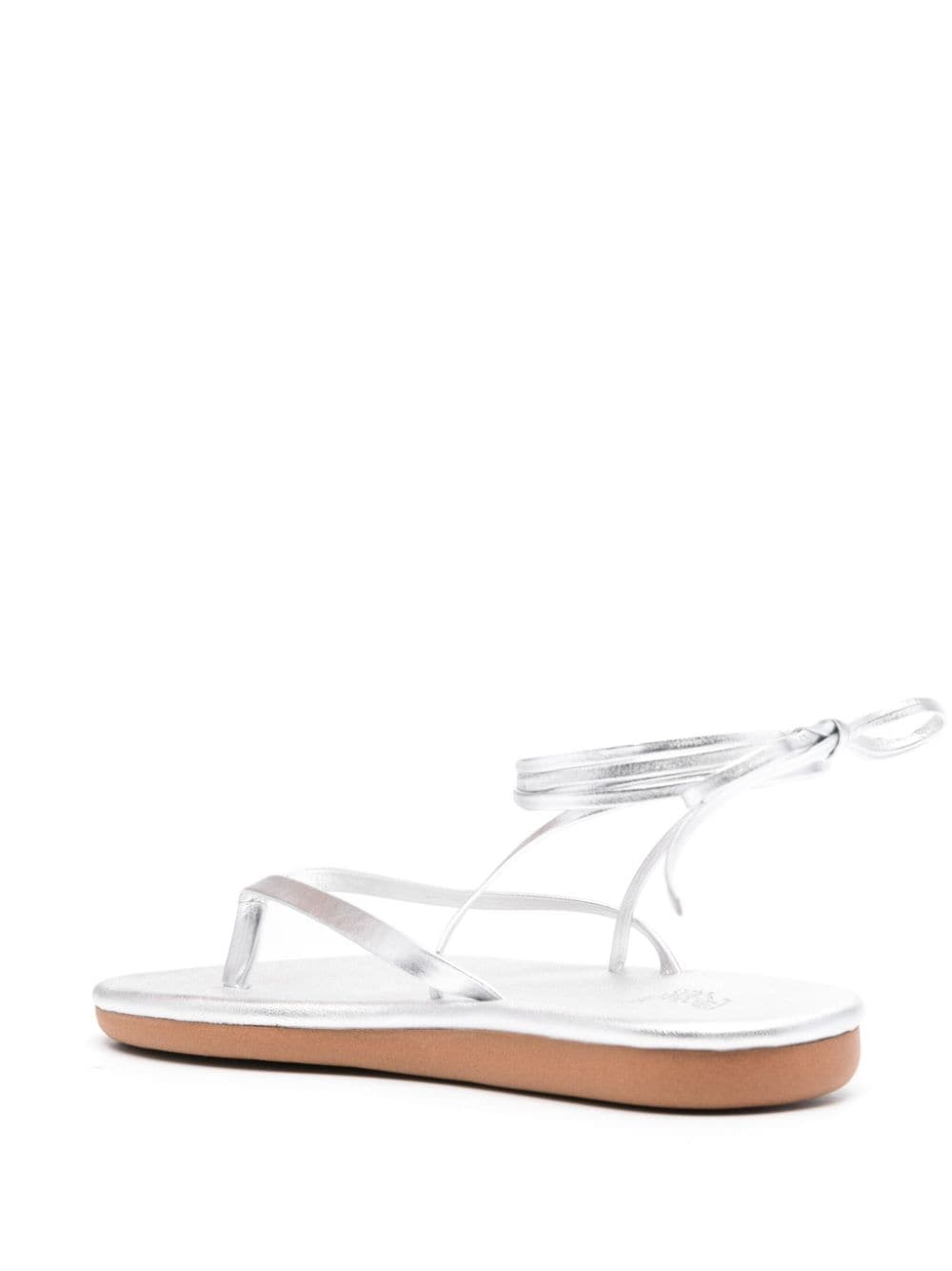 Shop Ancient Greek Sandals Sahara Leather Sandals In Silver
