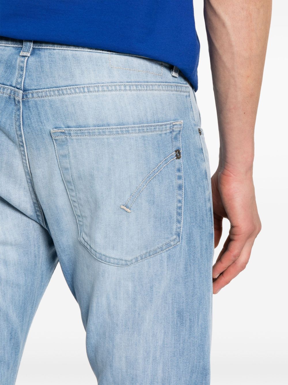 DONDUP Dian jeans met logoplakkaat Blauw