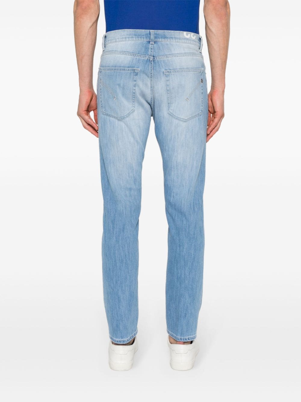 DONDUP Dian jeans met logoplakkaat Blauw