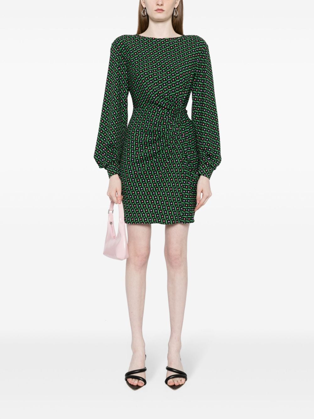 DVF Diane von Furstenberg Coraline jurk met geometrische print Groen