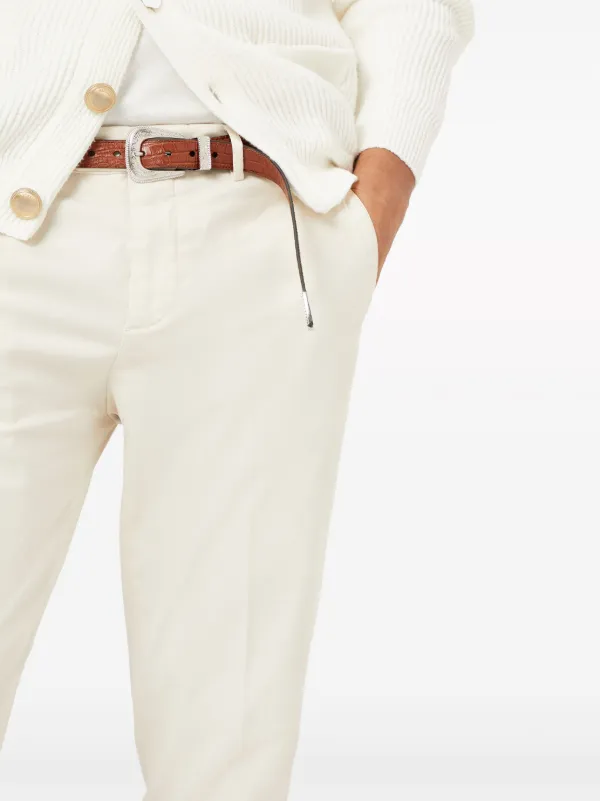 Brunello Cucinelli Classico Slim Fit Chinos | White | FARFETCH