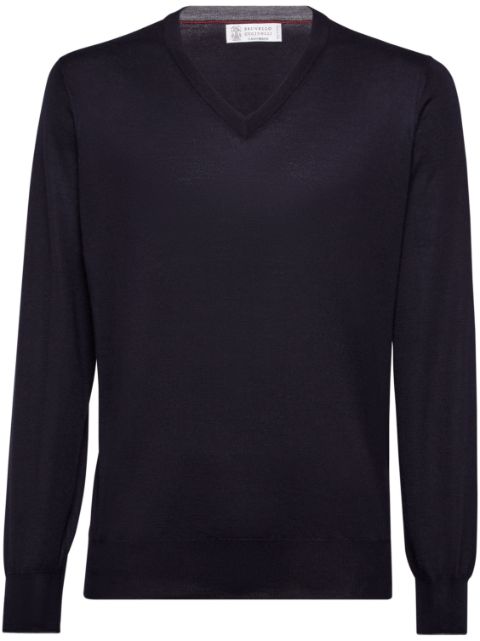 Brunello Cucinelli ribbed V-neck sweater Men