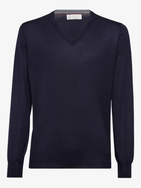 Brunello Cucinelli ribbed V-neck sweater