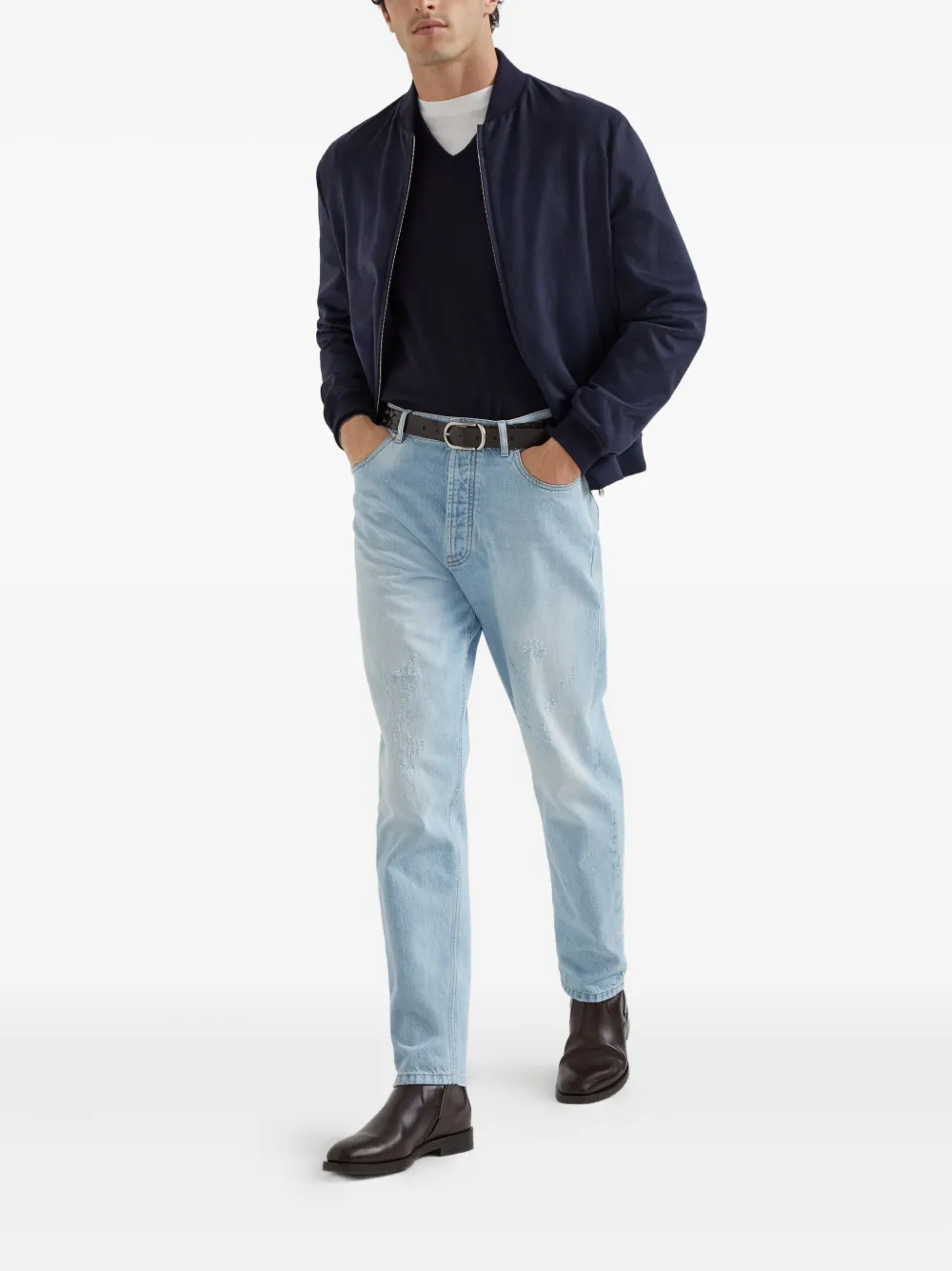 Brunello Cucinelli ribbed V-neck sweater | Sweatshirts | Image 2