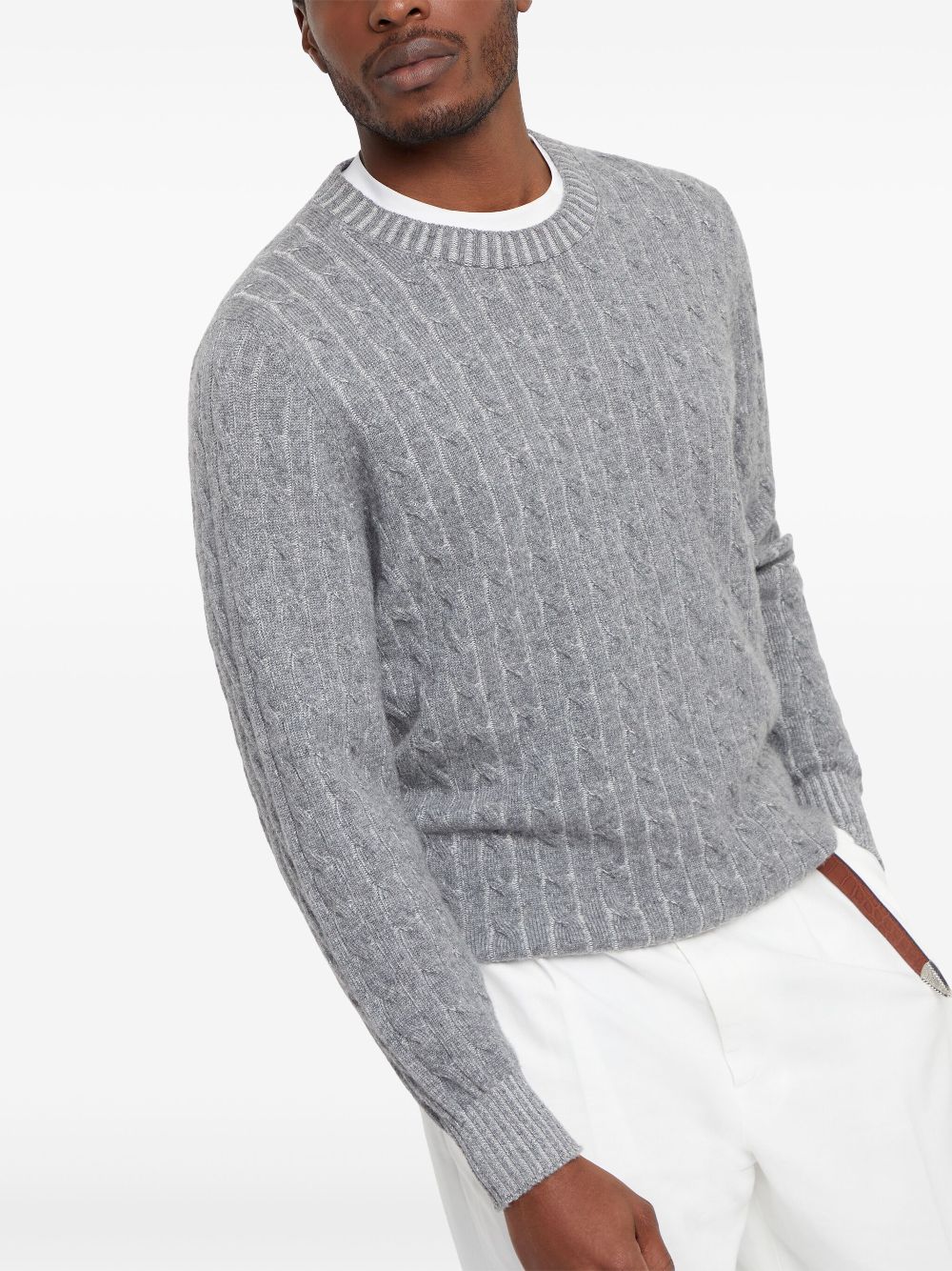 Brunello Cucinelli cable knit jumper Men