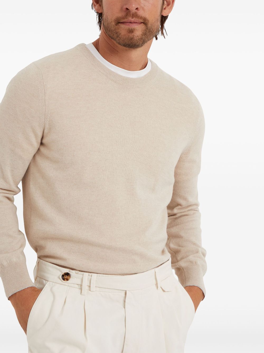 Brunello Cucinelli cashmere fitted jumper Men