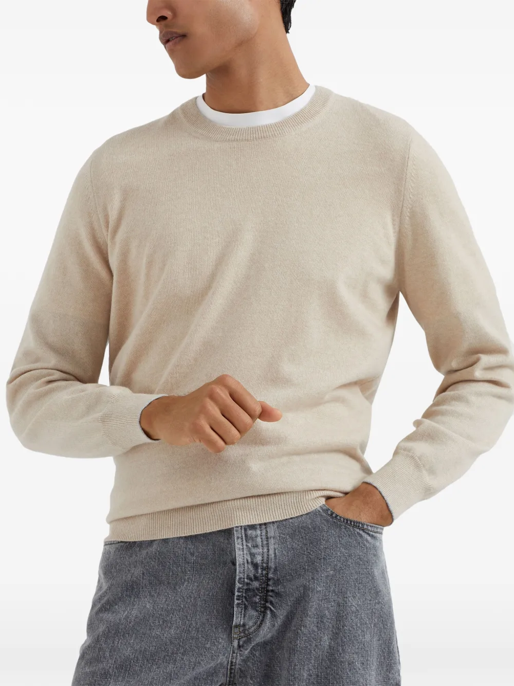  Brunello Cucinelli Pull En Cachemire - Tons Neutres 