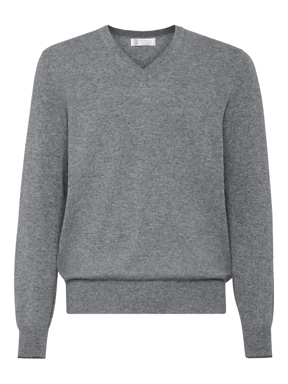 Brunello Cucinelli v سويتر برقبة | رمادي | Image 1