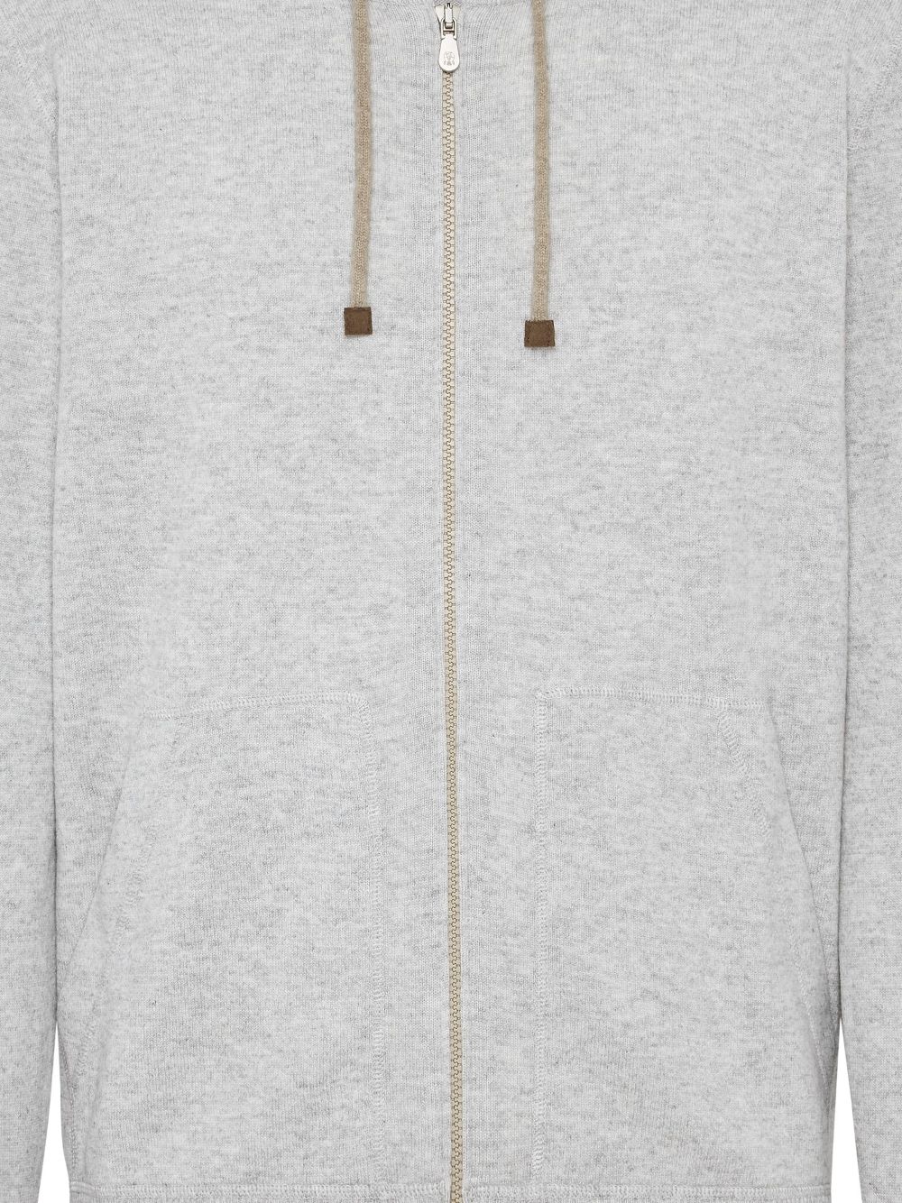 Brunello Cucinelli front zip cashmere hoodie Men