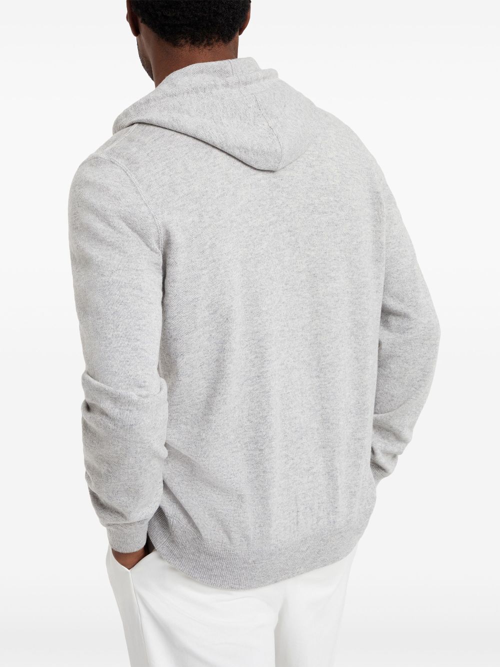 Brunello Cucinelli front zip cashmere hoodie Men