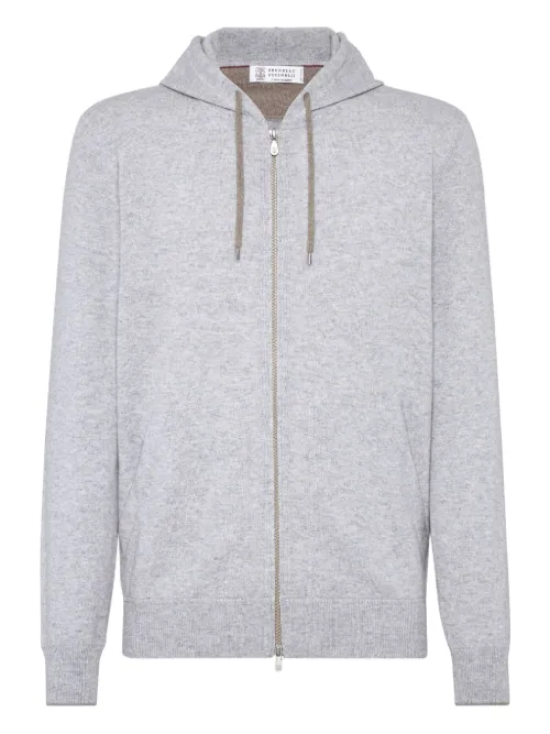 Hoodie en cachemire à fermeture zippée - Brunello Cucinelli - Modalova