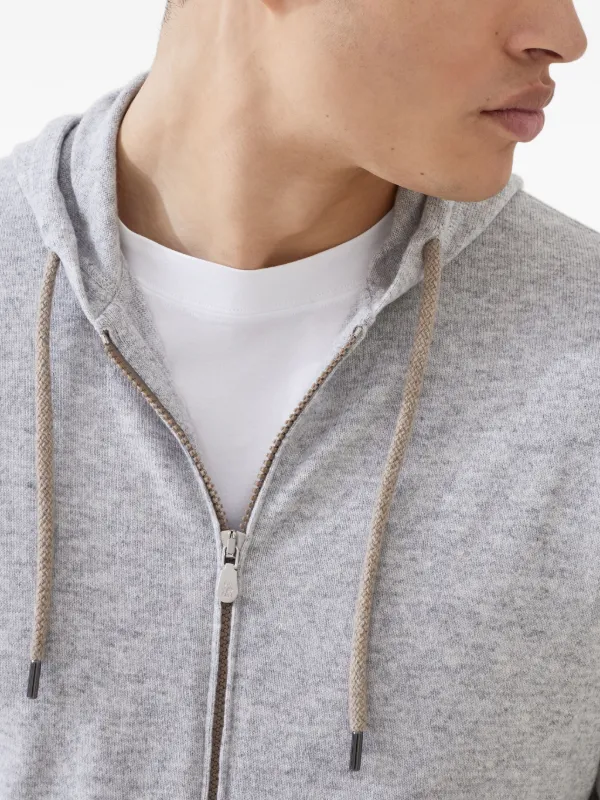 BRUNELLO CUCINELLI カシミヤパーカー Brunello Cucinelli ネイビーカシミアパーカー | Sendegaro US