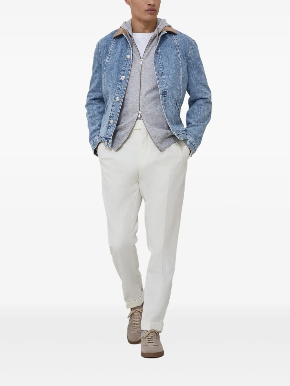 Brunello Cucinelli front zip cashmere hoodie | Hoodies | Image 2