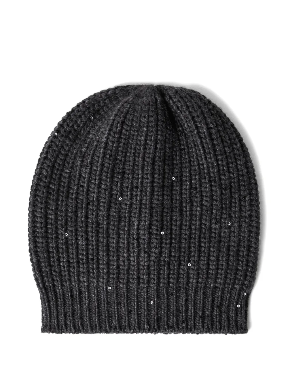 Brunello Cucinelli Grob gestrickte Beanie - Grau