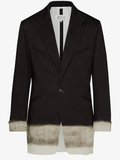 Maison Margiela blazer Pendleton à fines rayures