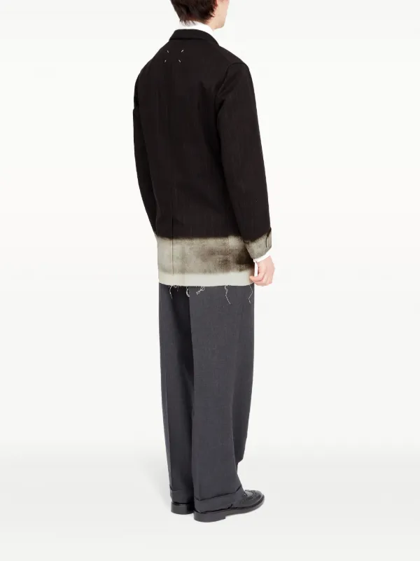 Maison Margiela Pendleton Pinstripe Blazer | Brown | FARFETCH