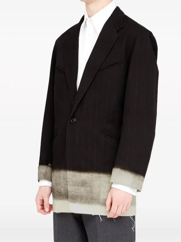 Maison Margiela Pendleton Pinstripe Blazer | Brown | FARFETCH