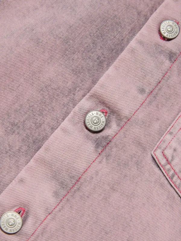 MM6 Maison Margiela Kids washed-effect Denim Shirt | Pink | FARFETCH