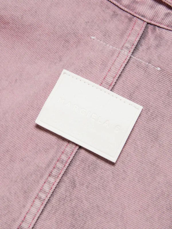 MM6 Maison Margiela Kids washed-effect Denim Shirt | Pink | FARFETCH