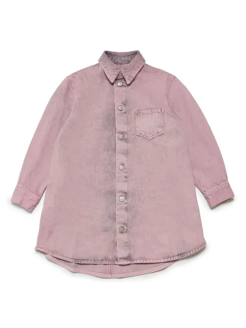 MM6 Maison Margiela Kids washed-effect denim shirt