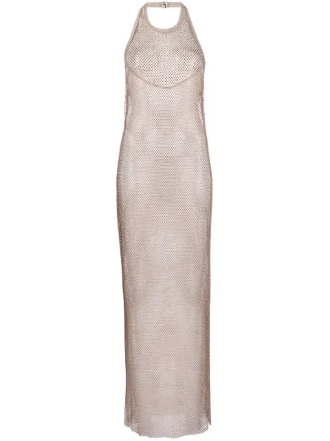 Simkhai vestido largo Inaya con cuello halter