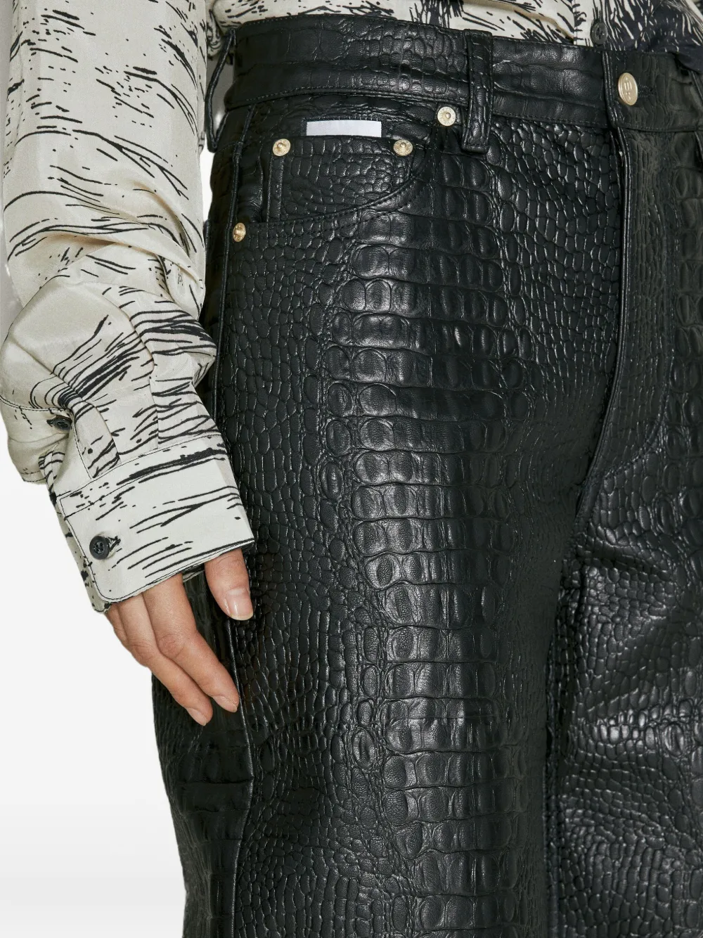 Eytys Benz Straight-leg High-rise Faux-leather Trousers In Black