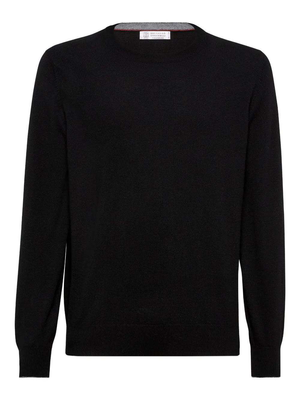 Brunello Cucinelli crew neck cashmere jumper | Black | Image 1