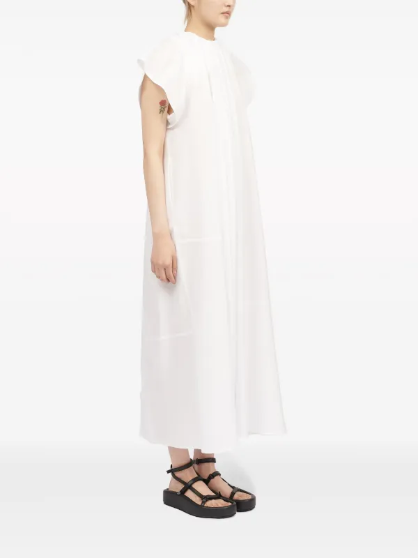 【送料&関税込】MM6 Maison Margiela Poplin Dress MM6 Maison Margiela Gathered Poplin Maxi Dress | White