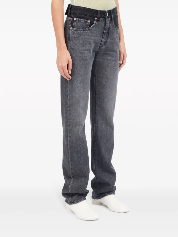 MM6 Maison Margiela Panelled straight-leg Jeans | Grey